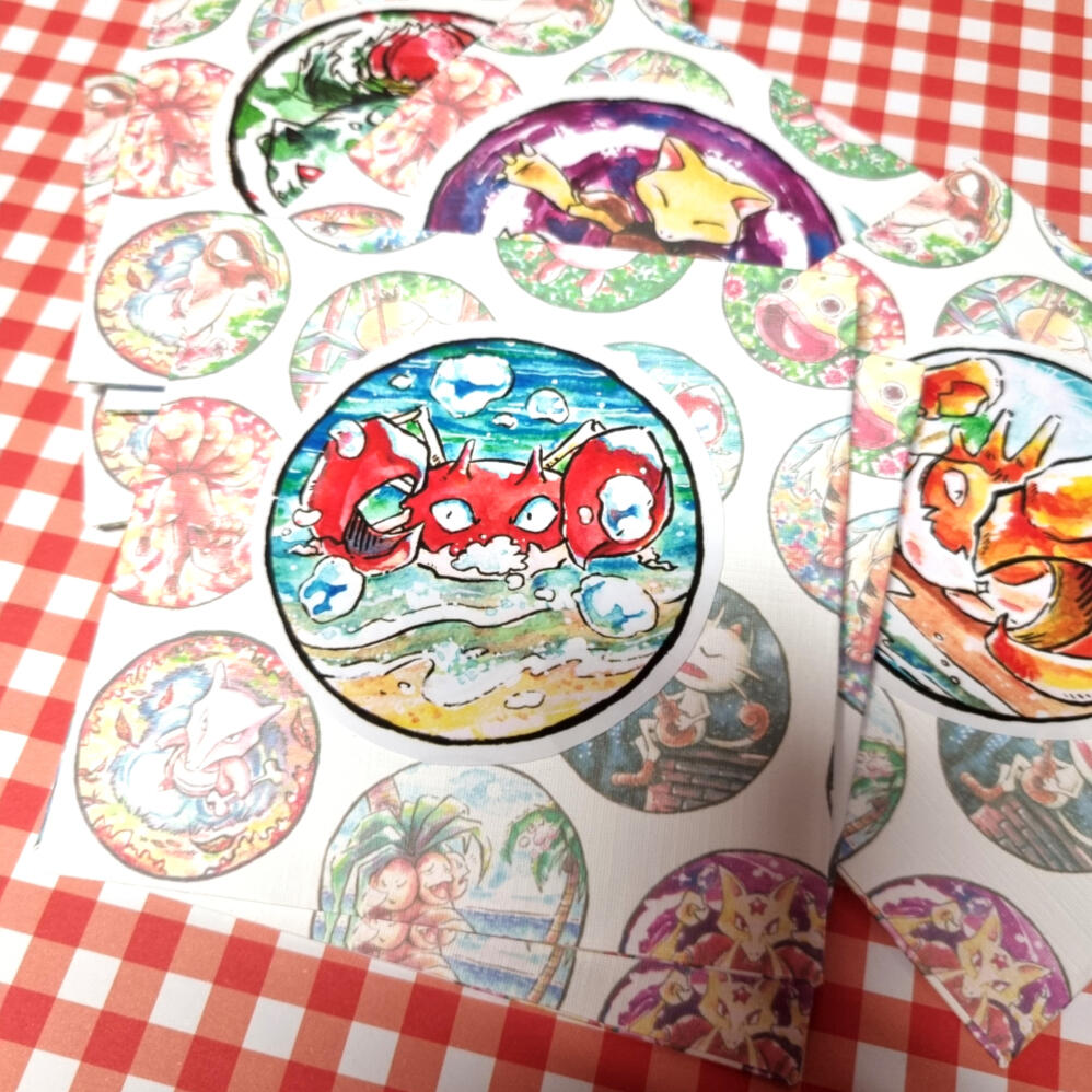 Envelope com 10 poké-bubbles. Tamanhos e pokémon variados!